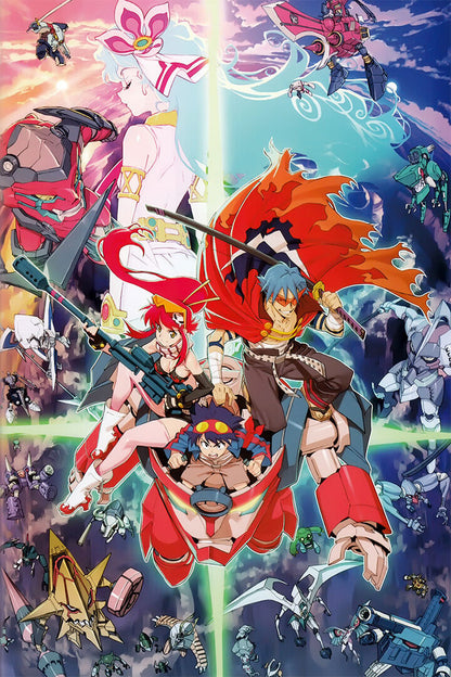 Tengen Toppa Gurren Lagann Japanese Anime Tv Series Poster Wall Art Print Home Wall Decor