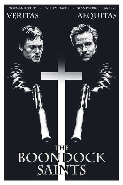 The Boondock Saints Cross Action Crime Movie Poster Wall Art Print Home Wall Decor