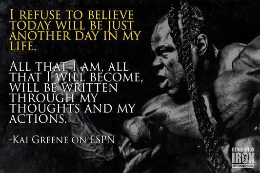 Bodybuilding Kai Greene Motivational Quotes Fitness Workout Poster Wall Art Print Home Wall Decor