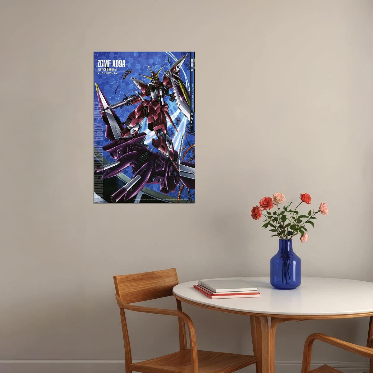 Justice Gundam Japanese Anime Gundam Mechanical Poster Wall Art Print Home Wall Decor - xonomax