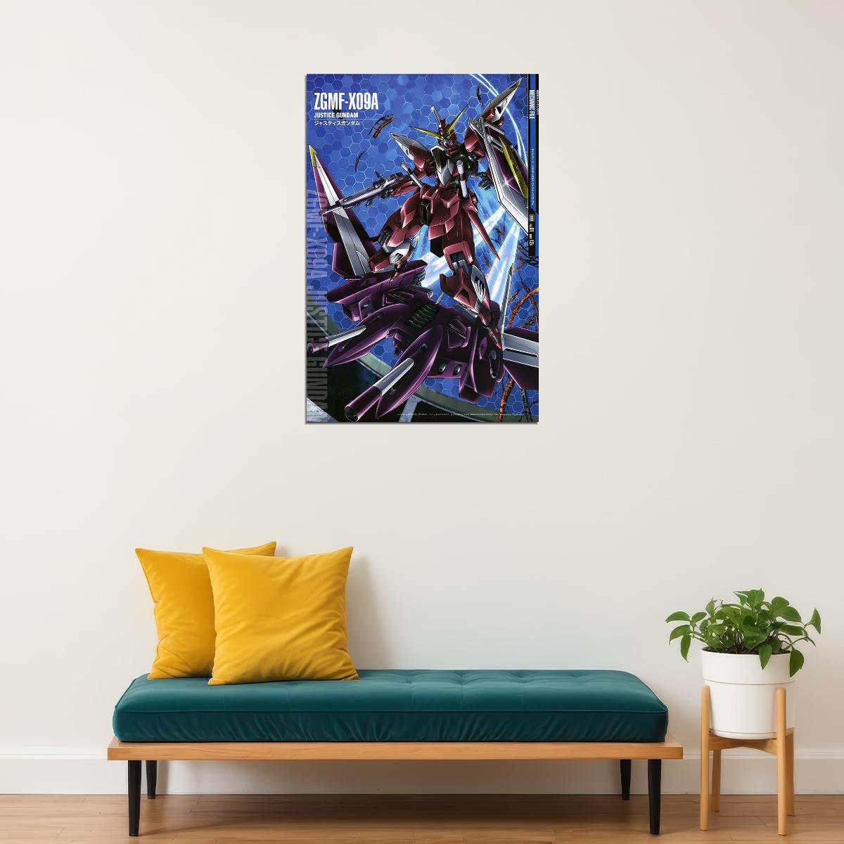 Justice Gundam Japanese Anime Gundam Mechanical Poster Wall Art Print Home Wall Decor - xonomax