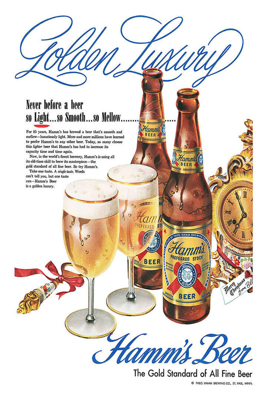 Hamm's Beer Miss America Vintage Advertising Beer Wine Poster Wall Art Print Home Wall Decor - xonomax