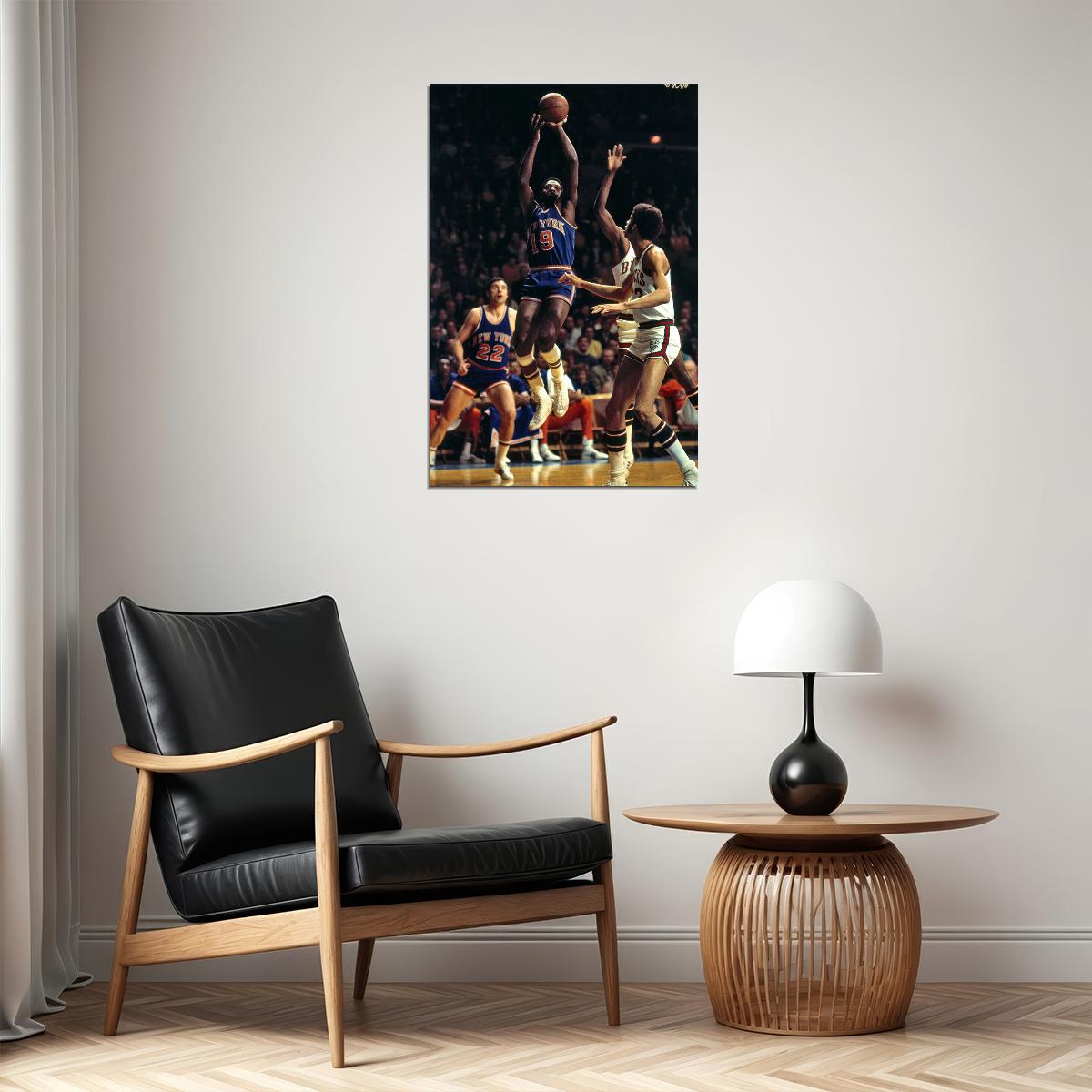 Willis Reed New York Basketball Player Poster Wall Art Print Home Wall Decor