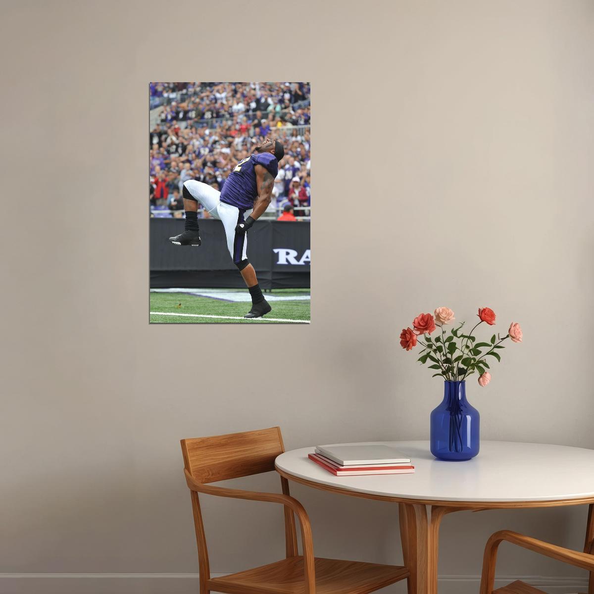 Ray Lewis Baltimore American Football Player Poster Wall Art Print Home Wall Decor