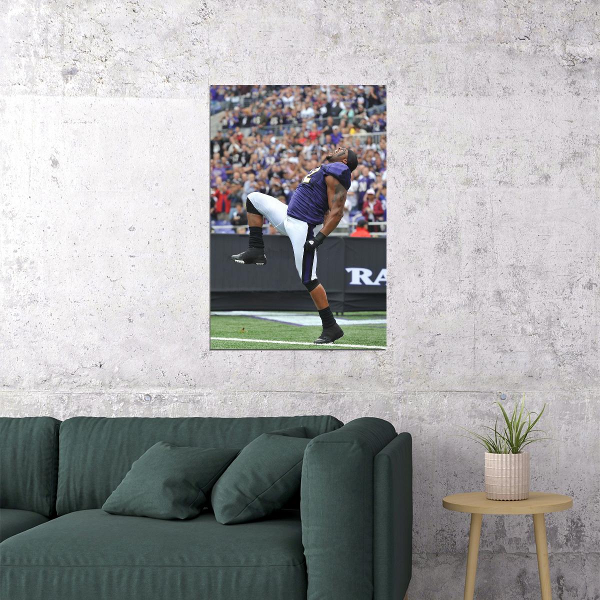 Ray Lewis Baltimore American Football Player Poster Wall Art Print Home Wall Decor