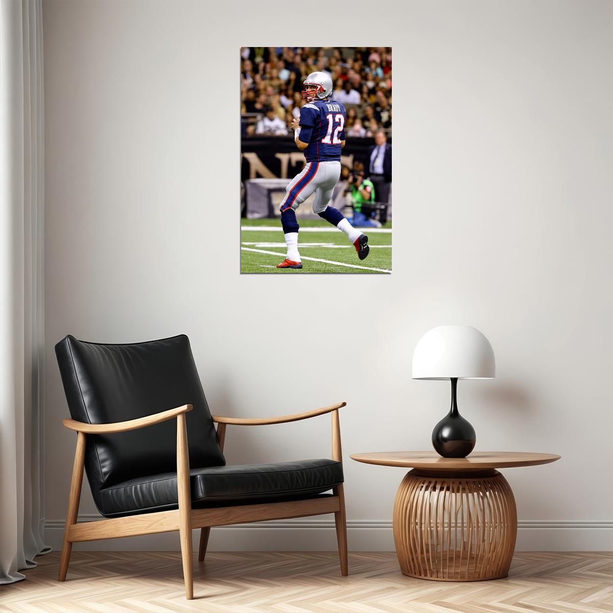 New England American Football Player Tom Brady Poster Wall Art Print Home Wall Decor