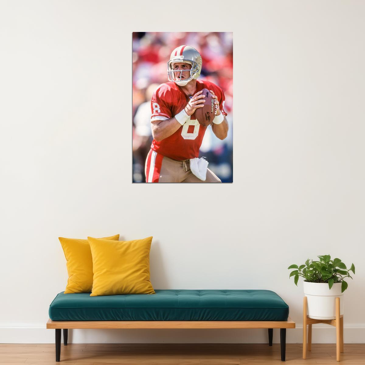 Steve Young San Francisco American Football Player Poster Wall Art Print Home Wall Decor