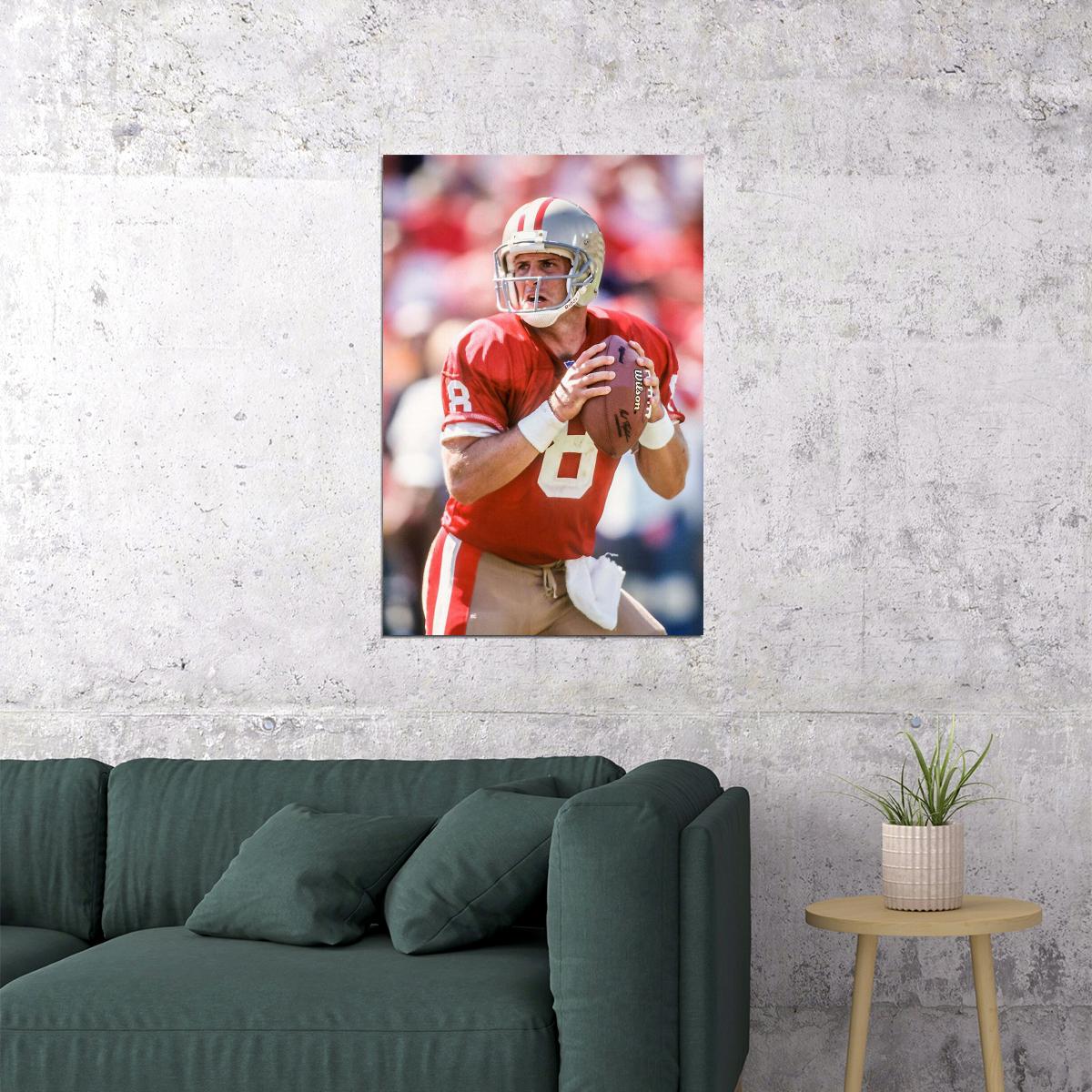 Steve Young San Francisco American Football Player Poster Wall Art Print Home Wall Decor