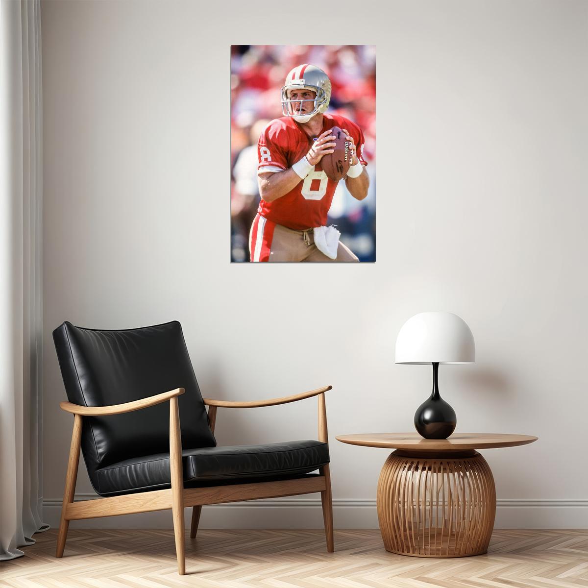 Steve Young San Francisco American Football Player Poster Wall Art Print Home Wall Decor