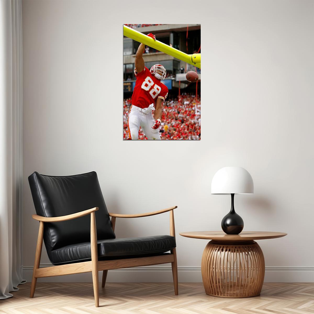 Tony Gonzalez Kansas City American Football Player Poster Wall Art Print Home Wall Decor