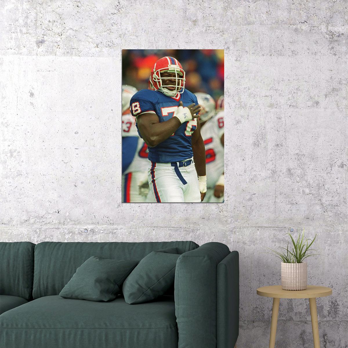 Bruce Smith Buffalo American Football Player Poster Wall Art Print Home Wall Decor