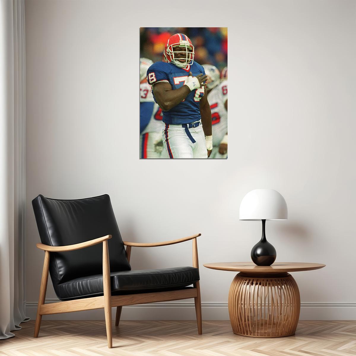 Bruce Smith Buffalo American Football Player Poster Wall Art Print Home Wall Decor