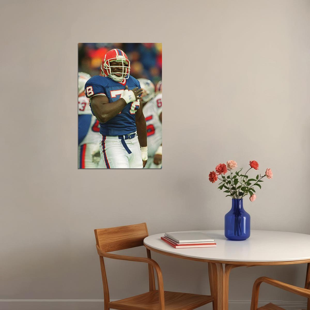 Bruce Smith Buffalo American Football Player Poster Wall Art Print Home Wall Decor