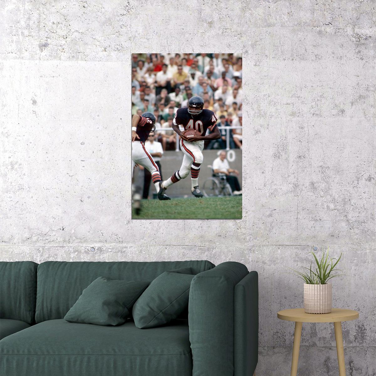 Gale Sayers Chicago American Football Player Poster Wall Art Print Home Wall Decor