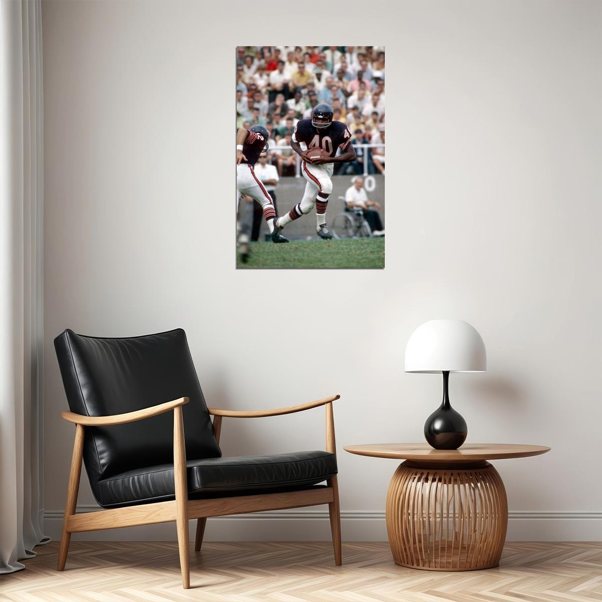 Gale Sayers Chicago American Football Player Poster Wall Art Print Home Wall Decor