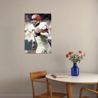 Jim Brown Cleveland American Football Player Poster Wall Art Print Home Wall Decor