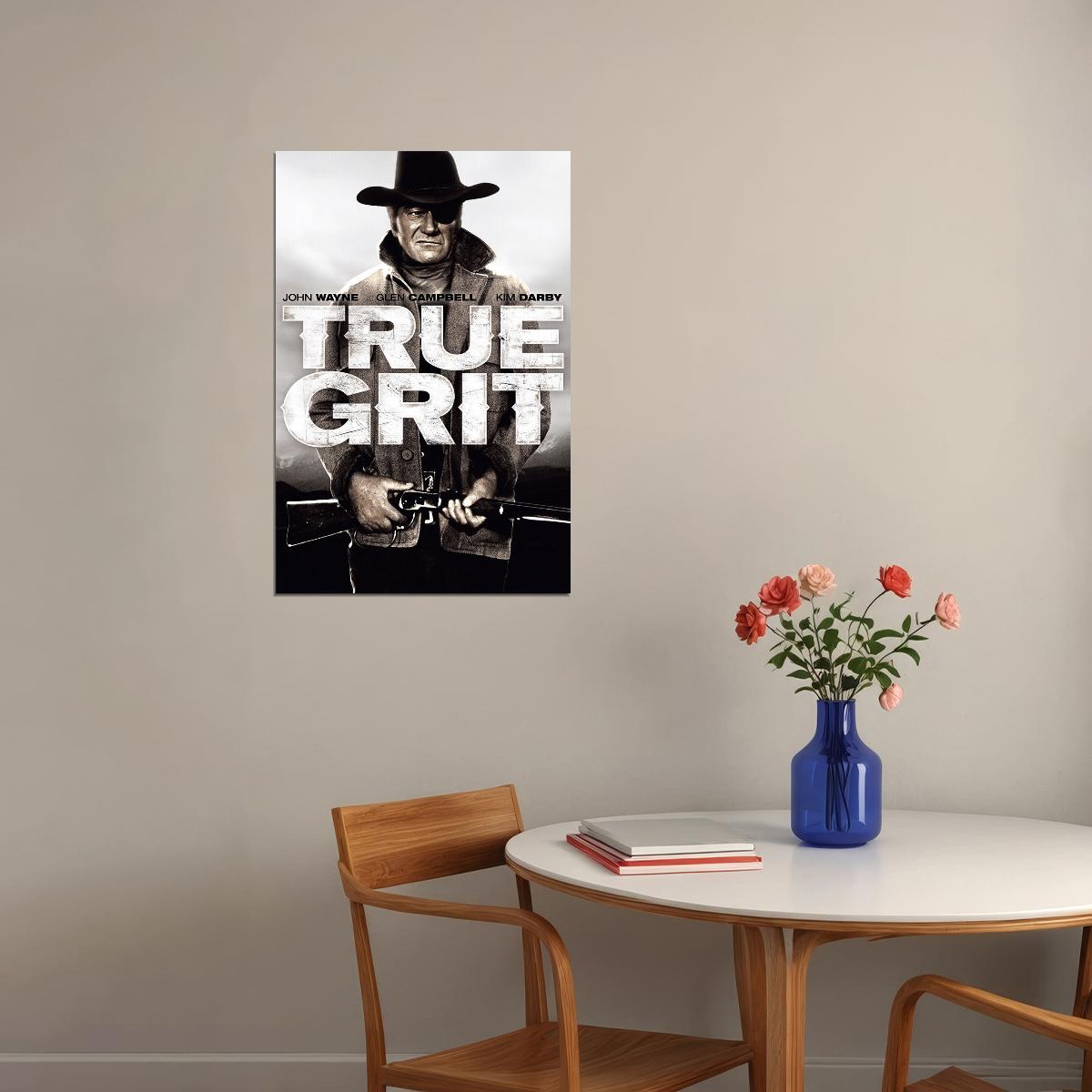 True Grit 1969 Movie Drama Western Poster Wall Art Print Home Wall Decor