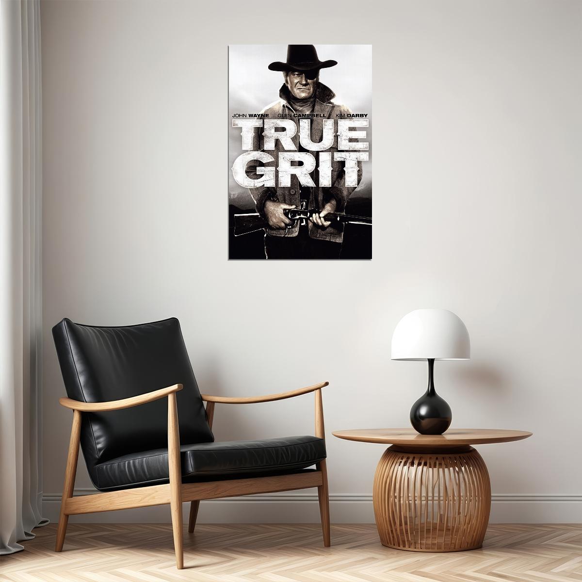 True Grit 1969 Movie Drama Western Poster Wall Art Print Home Wall Decor