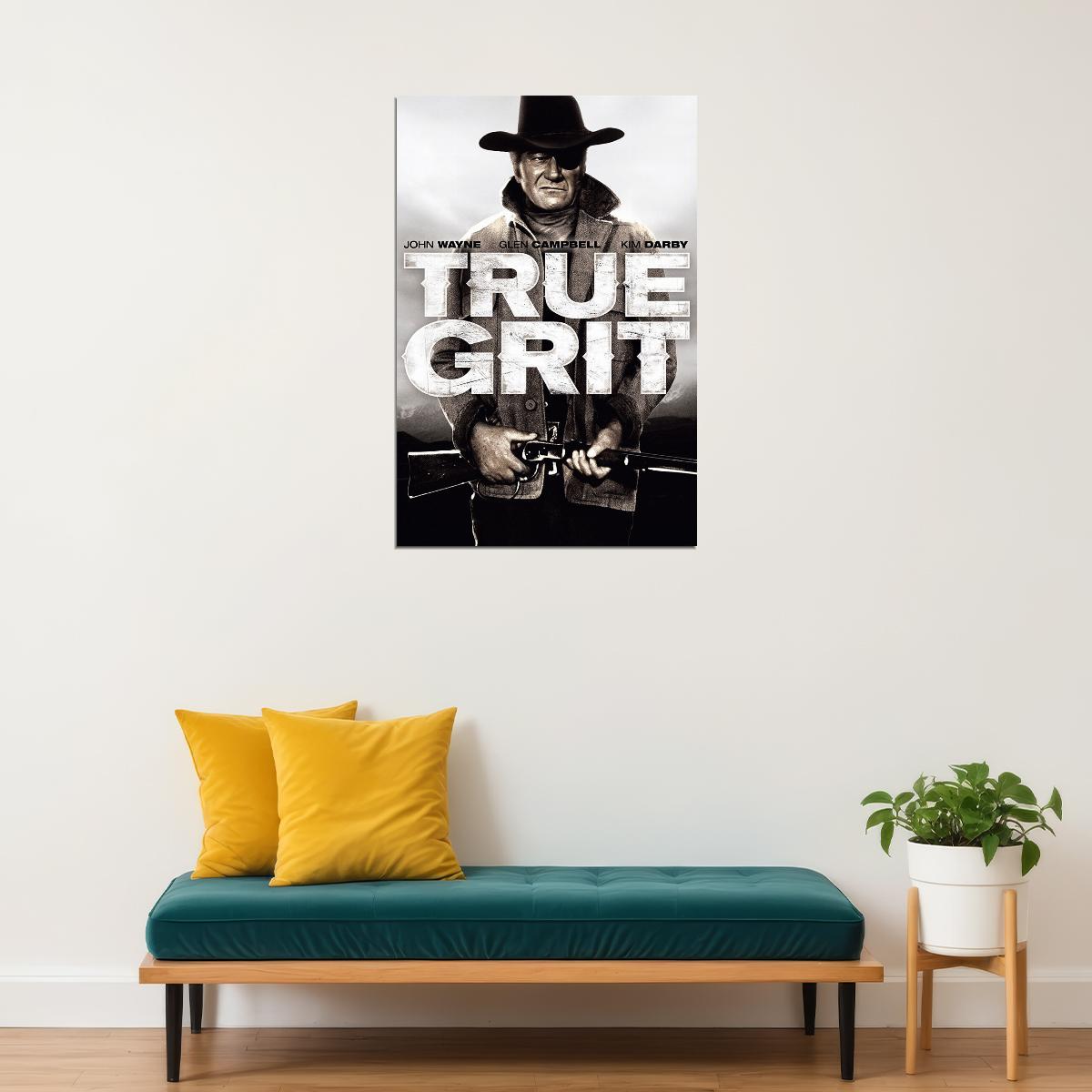 True Grit 1969 Movie Drama Western Poster Wall Art Print Home Wall Decor