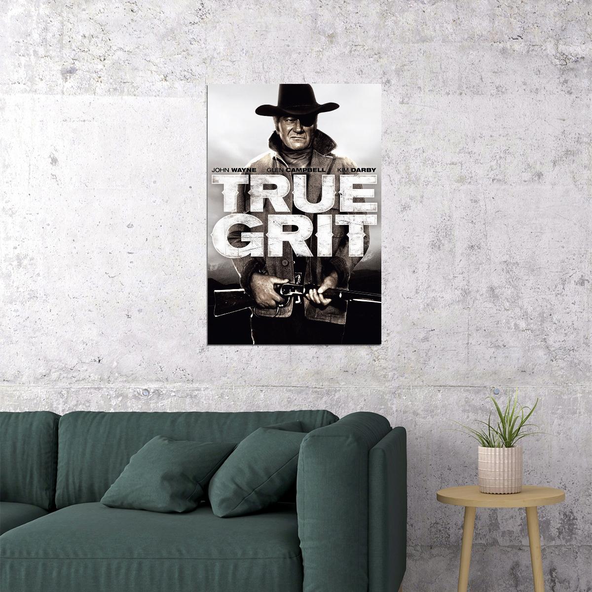 True Grit 1969 Movie Drama Western Poster Wall Art Print Home Wall Decor