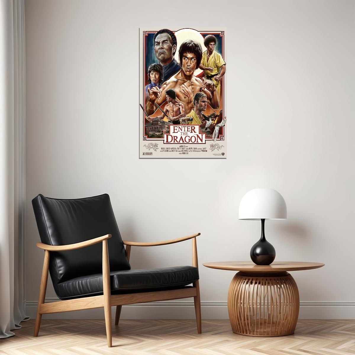 Enter The Dragon Bruce Lee Movie Action Thriller Poster Wall Art Print Home Wall Decor - xonomax