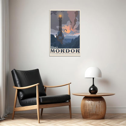Lord Of The Rings Movie Action Welcome To Mordor Travel Poster Wall Art Print Home Wall Decor - xonomax