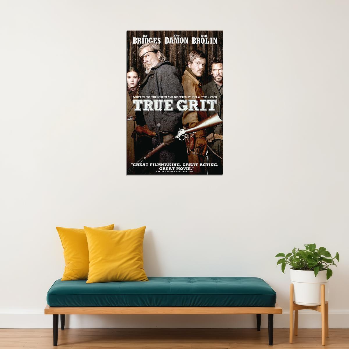 True Grit Movie Drama Action Western Poster Wall Art Print Home Wall Decor - xonomax