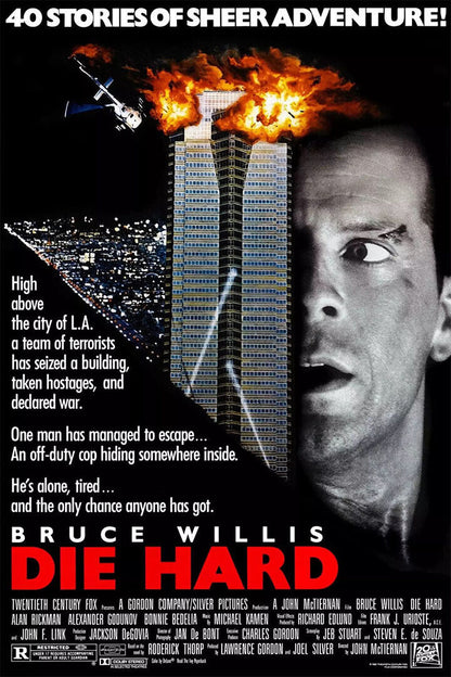Die Hard Movie Action Thriller Crime Poster Wall Art Print Home Wall Decor - xonomax