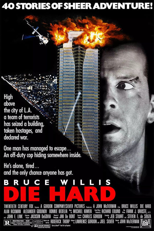 Die Hard Movie Action Thriller Crime Poster Wall Art Print Home Wall Decor - xonomax