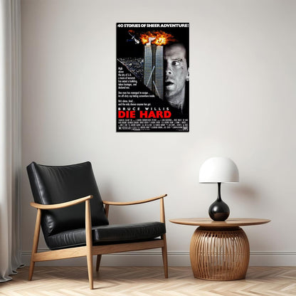 Die Hard Movie Action Thriller Crime Poster Wall Art Print Home Wall Decor - xonomax