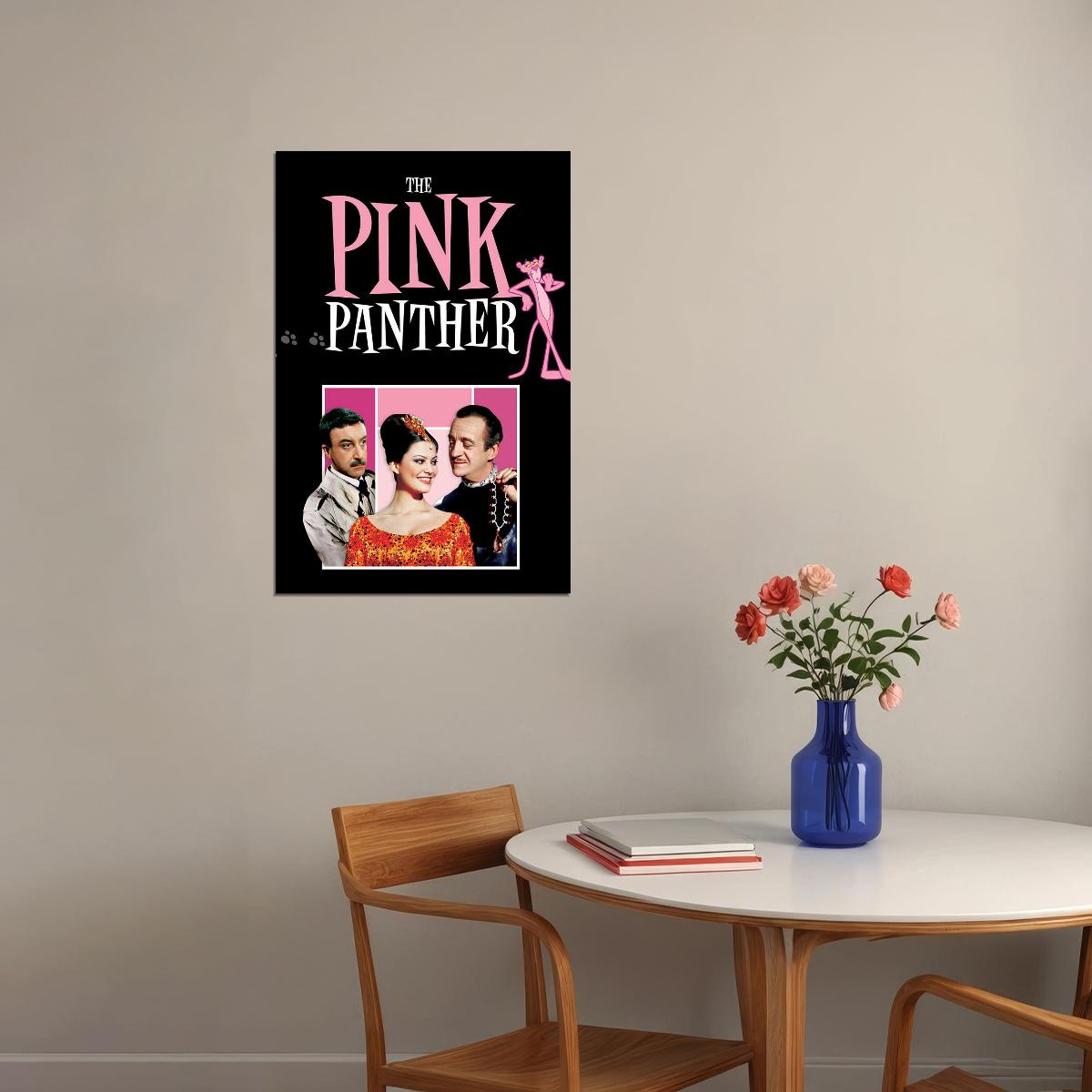 The Pink Panther 1963 Movie Romance Comedy Crime Poster Wall Art Print Home Wall Decor - xonomax