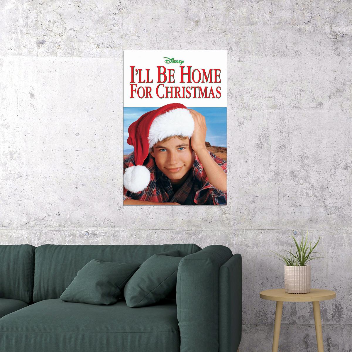 I'll Be Home For Christmas Movie Comedy Family Poster Wall Art Print Home Wall Decor - xonomax