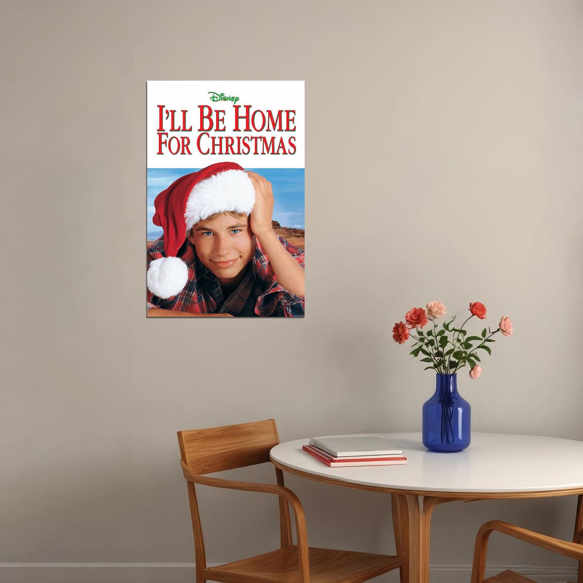 I'll Be Home For Christmas Movie Comedy Family Poster Wall Art Print Home Wall Decor - xonomax