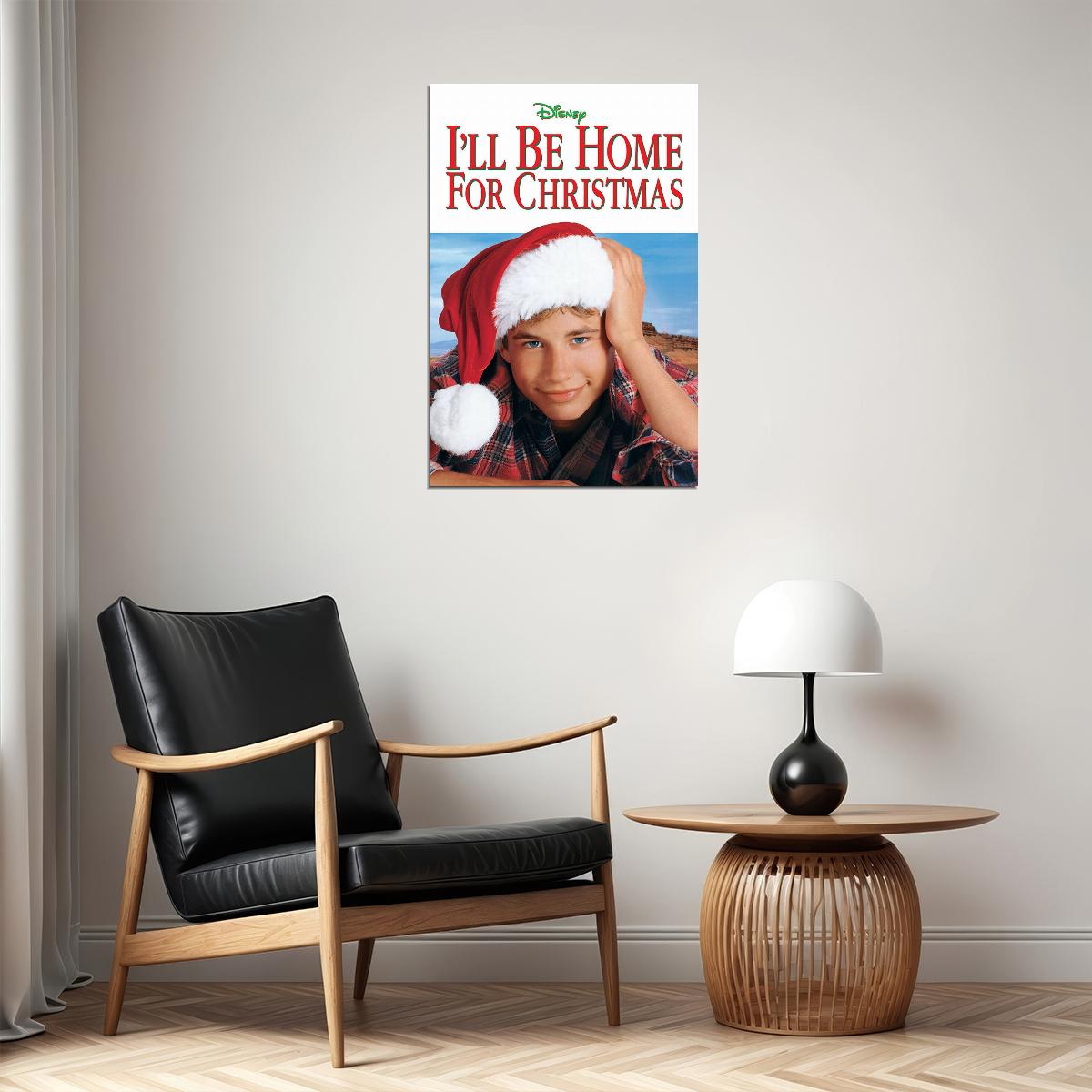 I'll Be Home For Christmas Movie Comedy Family Poster Wall Art Print Home Wall Decor - xonomax
