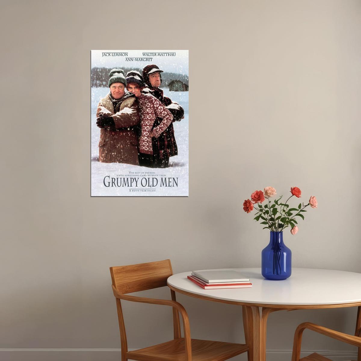 Grumpy Old Men Movie Comedy Drama Romance Poster Wall Art Print Home Wall Decor - xonomax