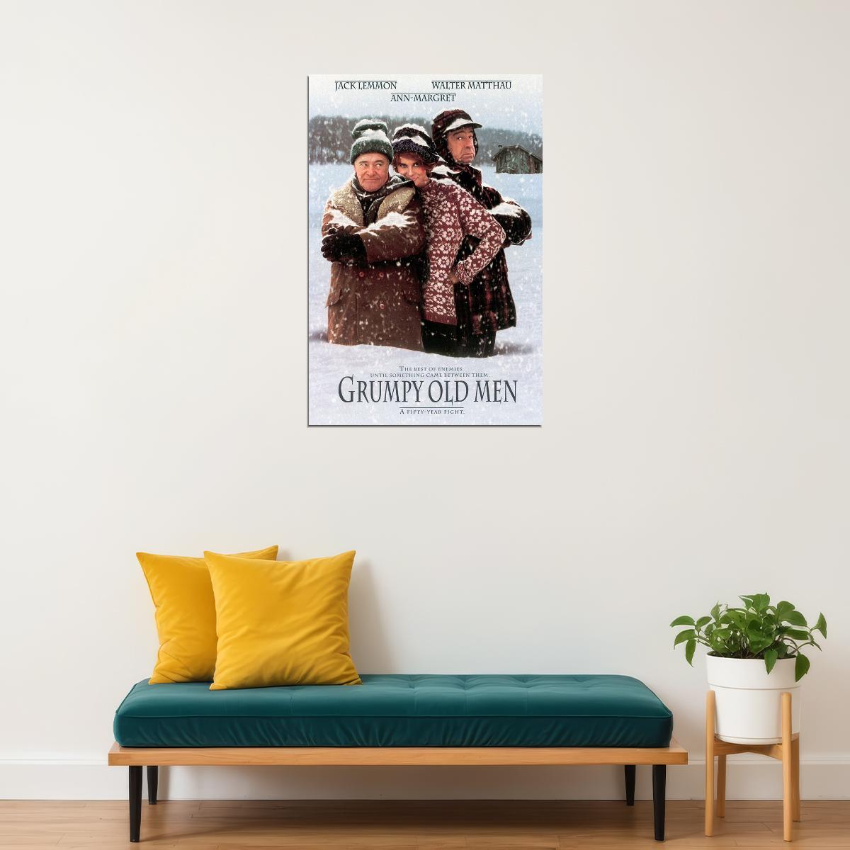 Grumpy Old Men Movie Comedy Drama Romance Poster Wall Art Print Home Wall Decor - xonomax