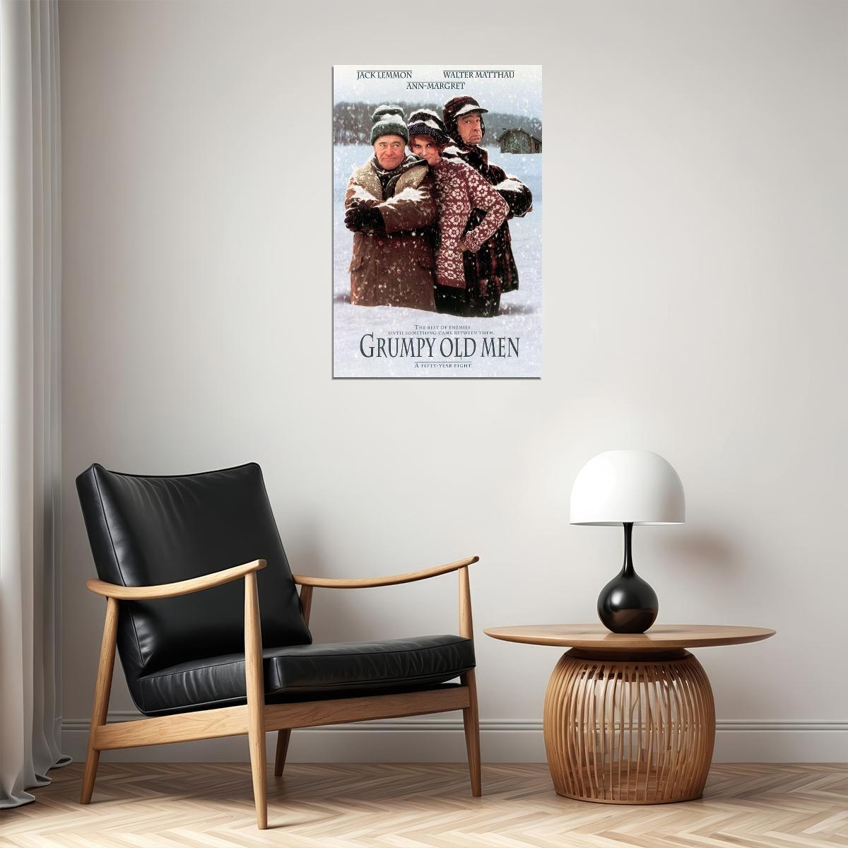 Grumpy Old Men Movie Comedy Drama Romance Poster Wall Art Print Home Wall Decor - xonomax
