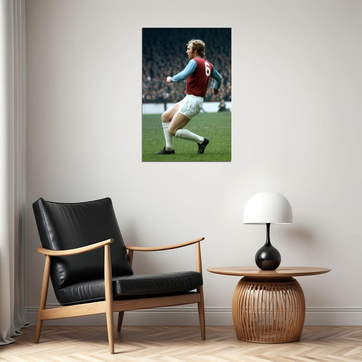 Bobby Moore Former British Football Player Poster Wall Art Print Home Wall Decor