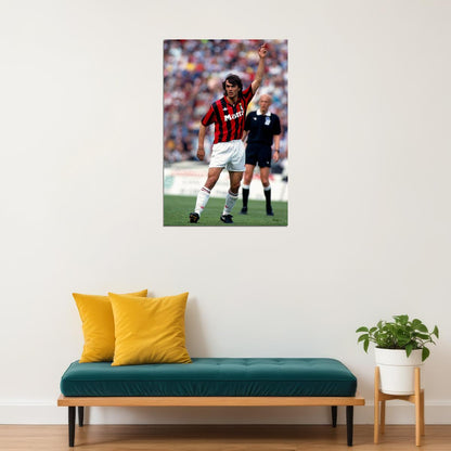 Former Italy Football Player Paolo Maldini Poster Wall Art Print Home Wall Decor