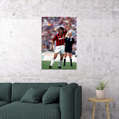 Former Italy Football Player Paolo Maldini Poster Wall Art Print Home Wall Decor