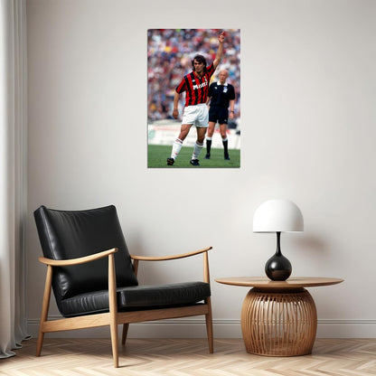 Former Italy Football Player Paolo Maldini Poster Wall Art Print Home Wall Decor