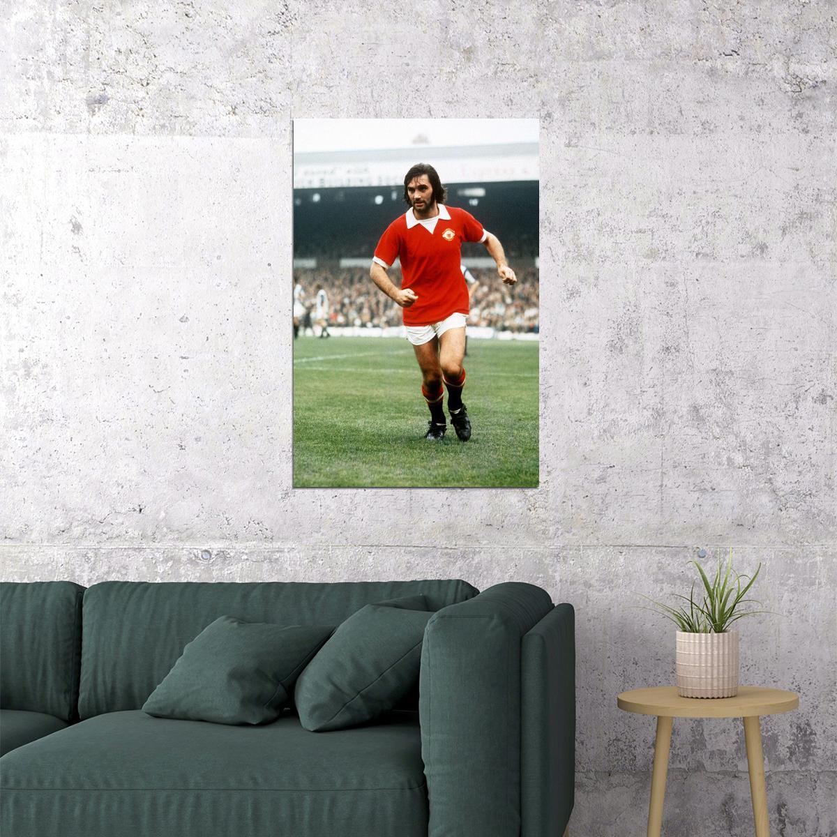 George Best Northern Irish Former Football Player Poster Wall Art Print Home Wall Decor