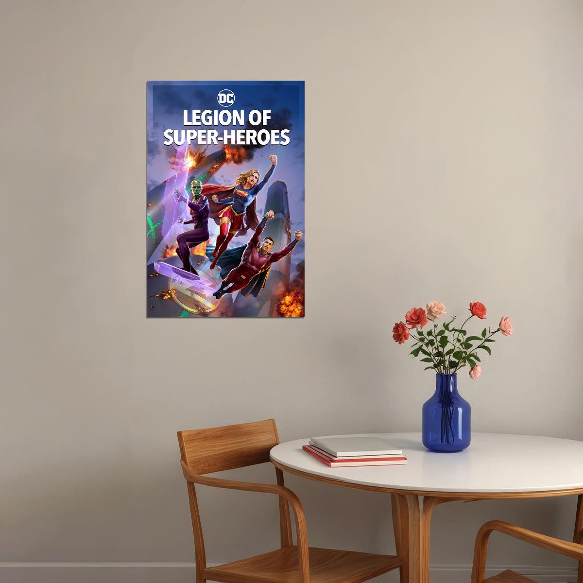 Legion Of Super Heroes 2023 Movie Animation Poster Wall Art Print Home Wall Decor - xonomax