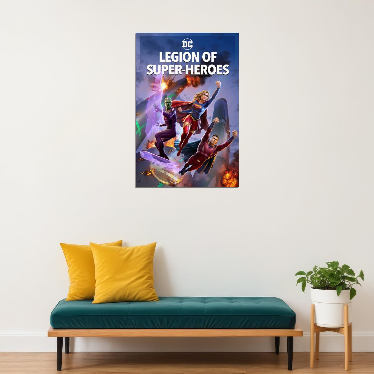 Legion Of Super Heroes 2023 Movie Animation Poster Wall Art Print Home Wall Decor - xonomax