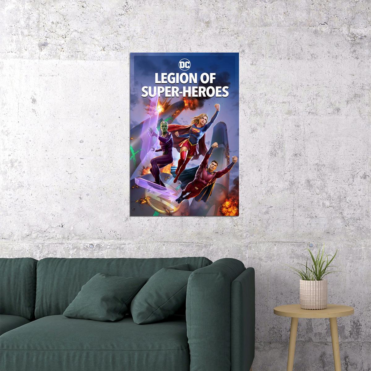 Legion Of Super Heroes 2023 Movie Animation Poster Wall Art Print Home Wall Decor - xonomax