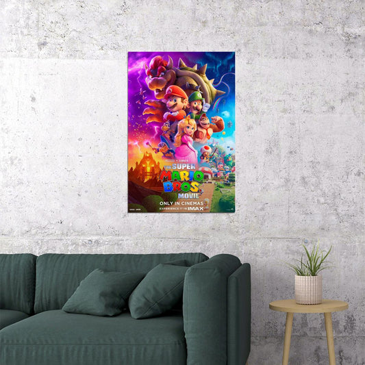 The Super Mario Bros The Movie Animation Action Poster Wall Art Print Home Wall Decor - xonomax