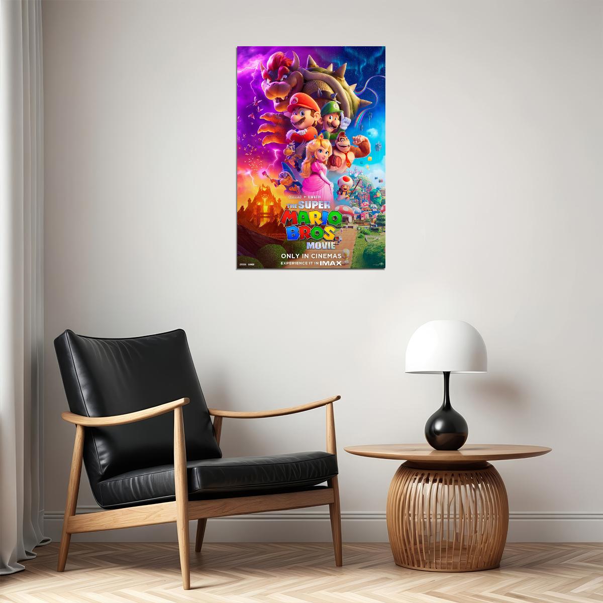 The Super Mario Bros The Movie Animation Action Poster Wall Art Print Home Wall Decor - xonomax