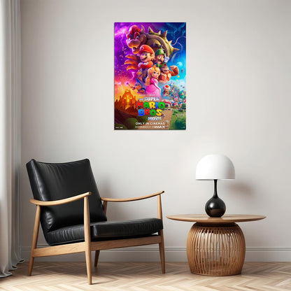 The Super Mario Bros The Movie Animation Action Poster Wall Art Print Home Wall Decor - xonomax