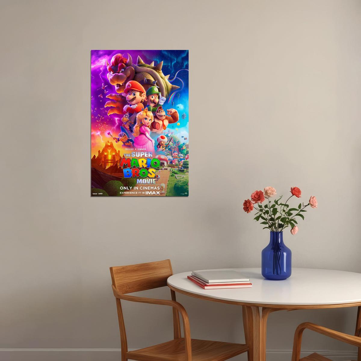 The Super Mario Bros The Movie Animation Action Poster Wall Art Print Home Wall Decor - xonomax