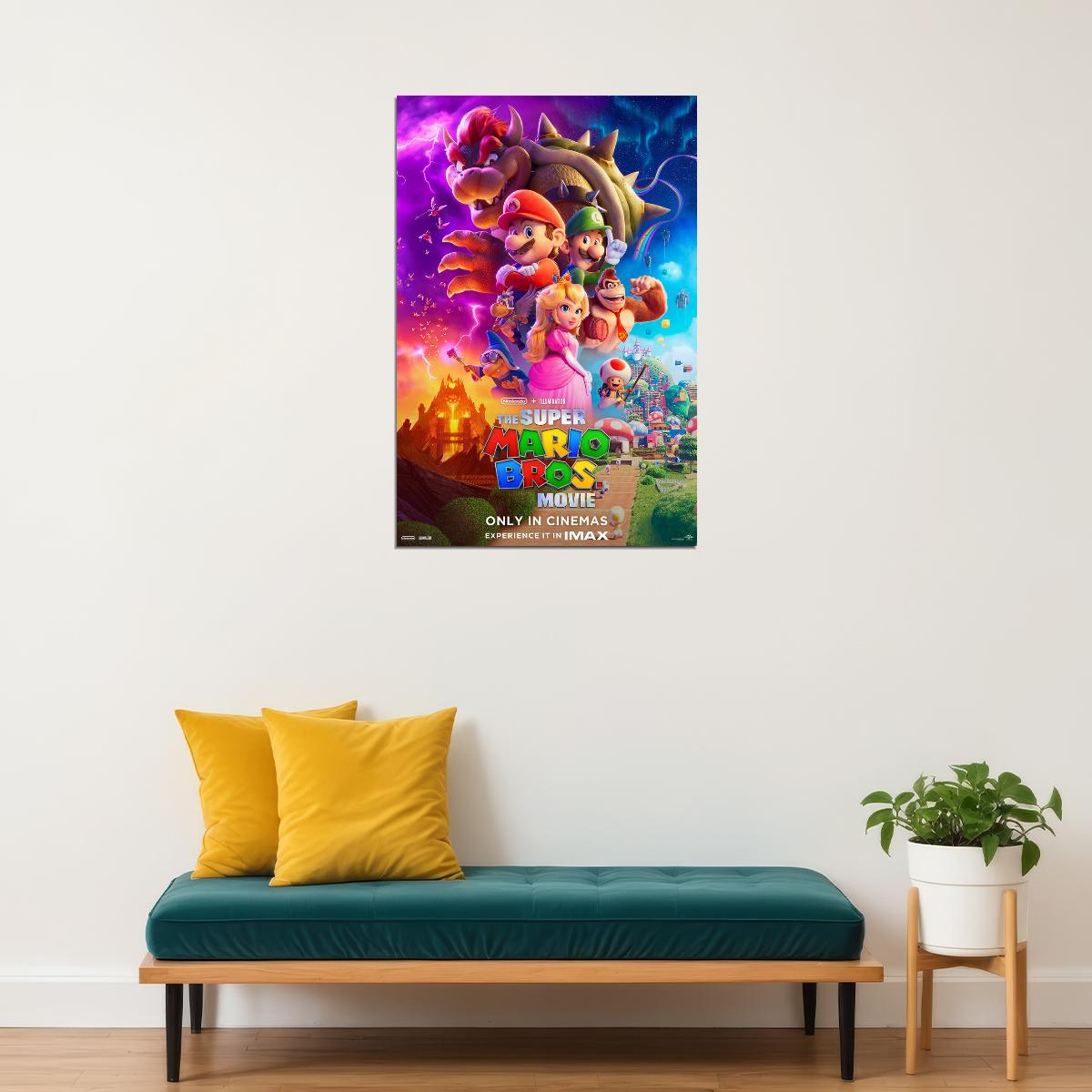 The Super Mario Bros The Movie Animation Action Poster Wall Art Print Home Wall Decor - xonomax
